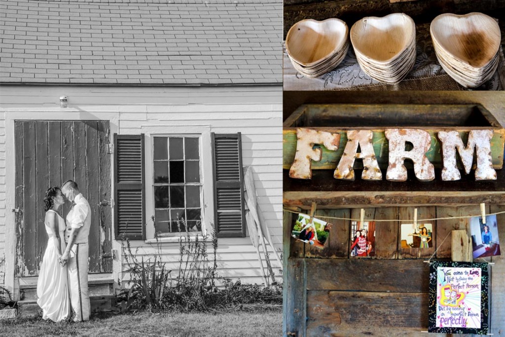 Barn Wedding Maine Hemp Wedding dress and suit Tara Lynn