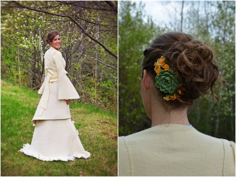 organic wool wedding dress