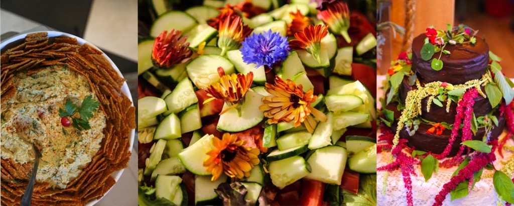 Vegan Wedding Dishes local food hemp wedding dress by Tara Lynn