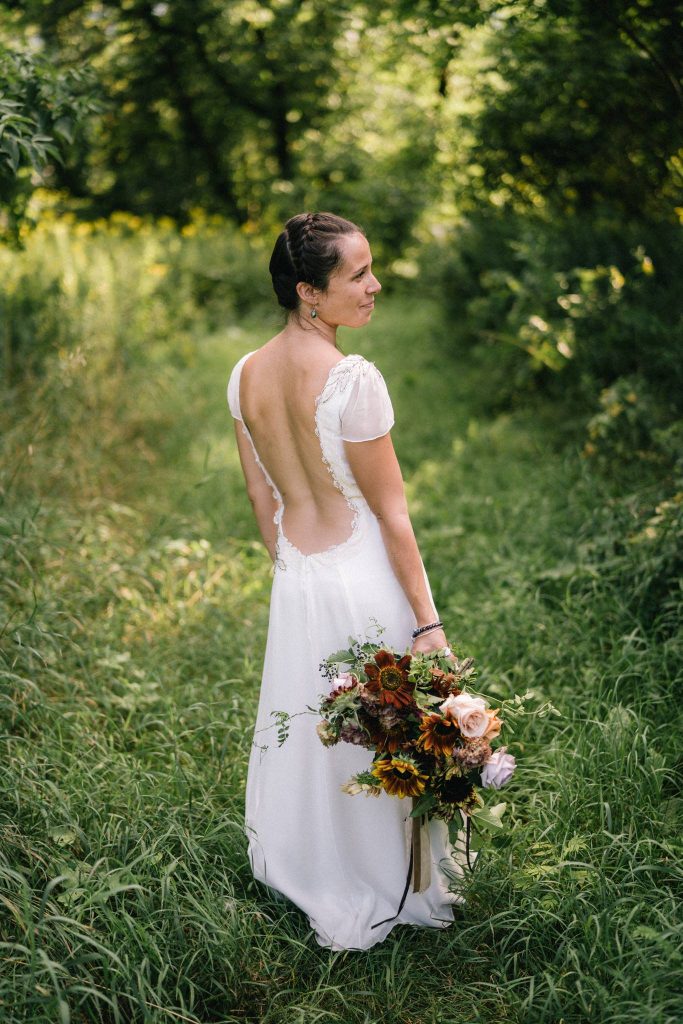 Heirloom wedding dress eco-couture Tara Lynn Bridal 