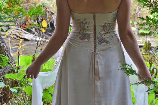 Embroidered Wedding Dress by Tara Lynn 