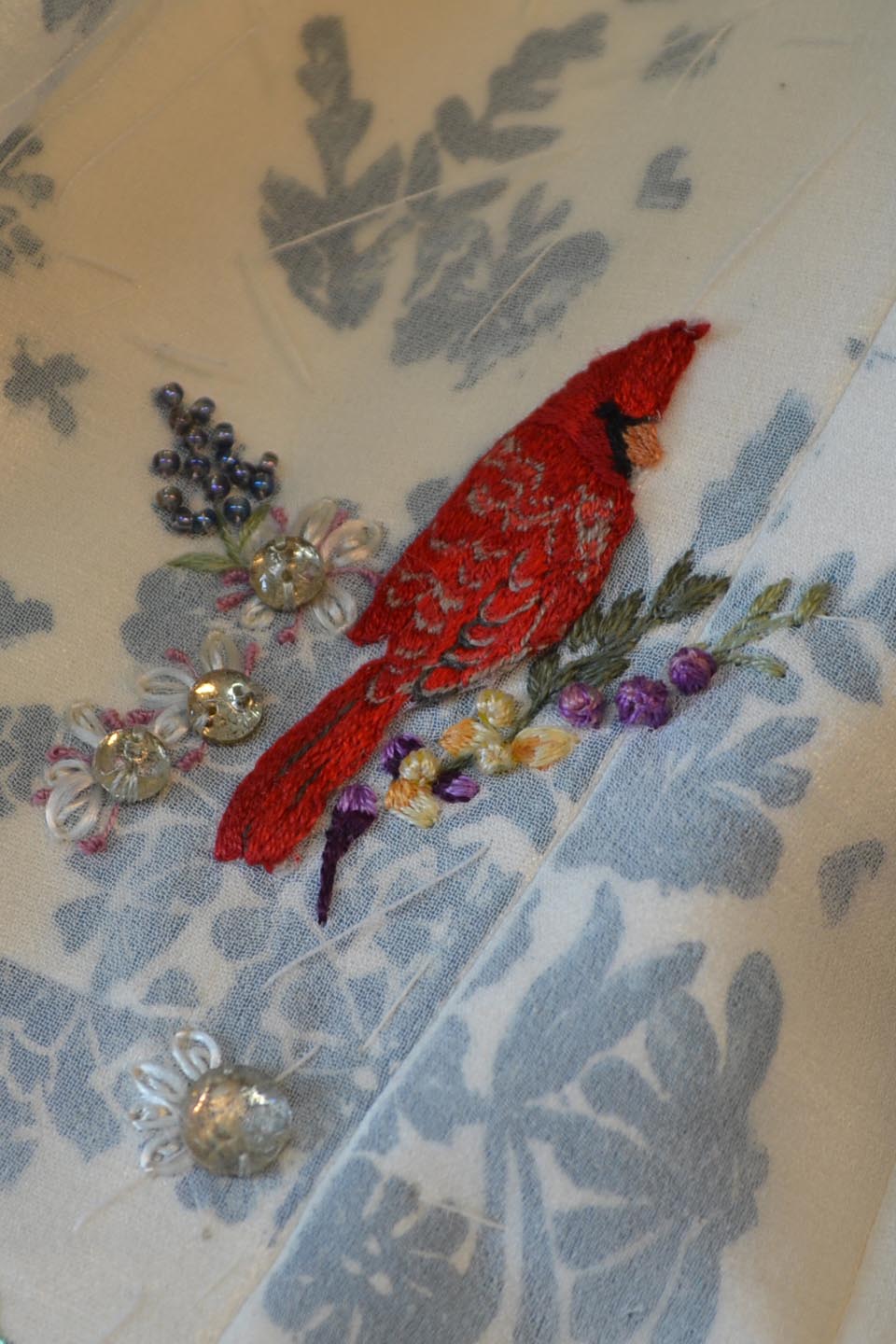 Cardinal Embroidered 