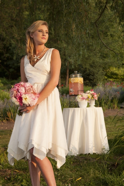 wedding dresses | eco-friendly off white organic silk wedding