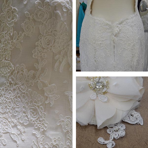 custom lace wedding dress by Tara Lynn