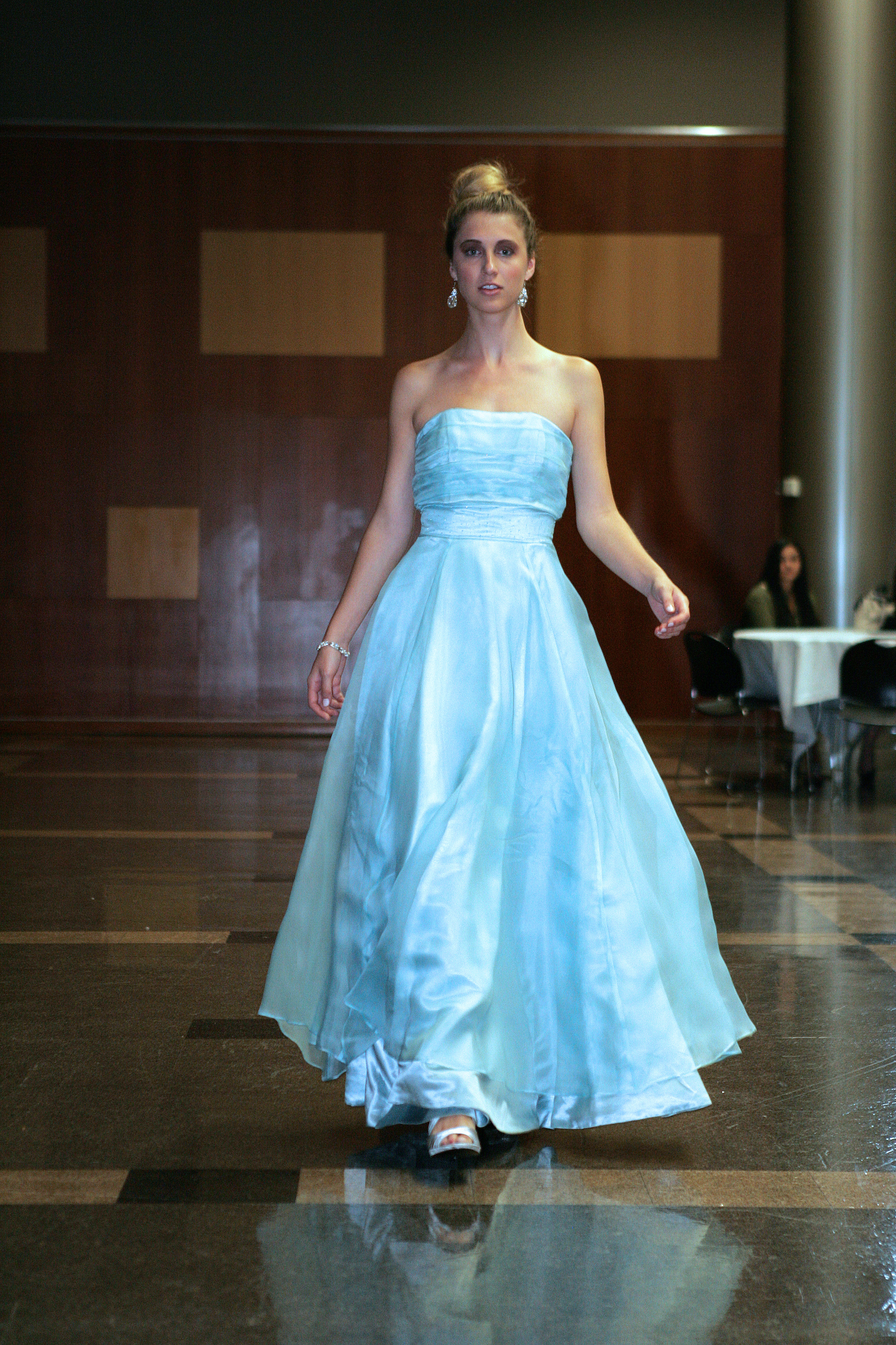 This glamorous blue dress, Grace, is from Tara Lynn's Vintage Bride Collection