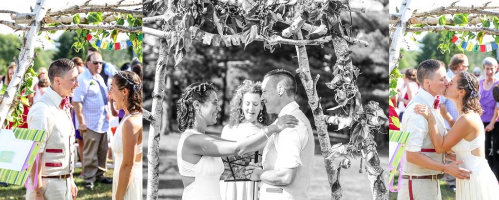 hemp wedding dresses and suits LGBT wedding ceremony